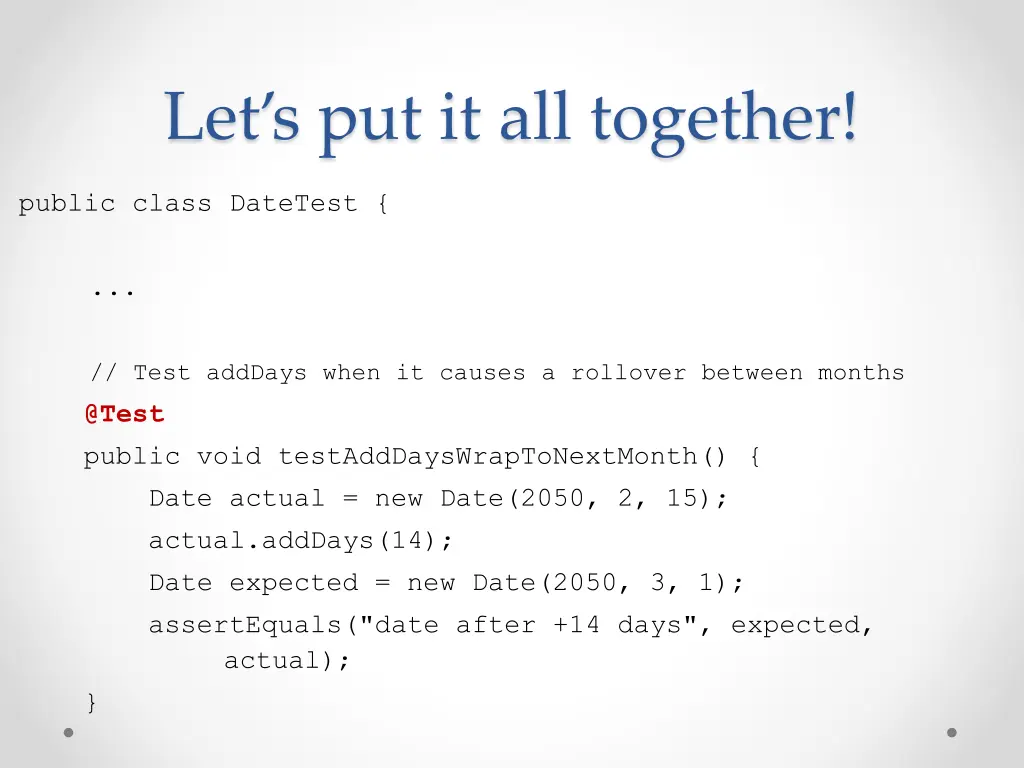 let s put it all together