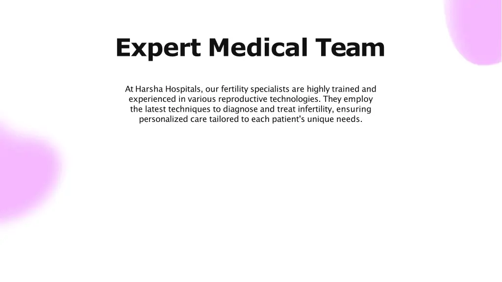 expert medical team