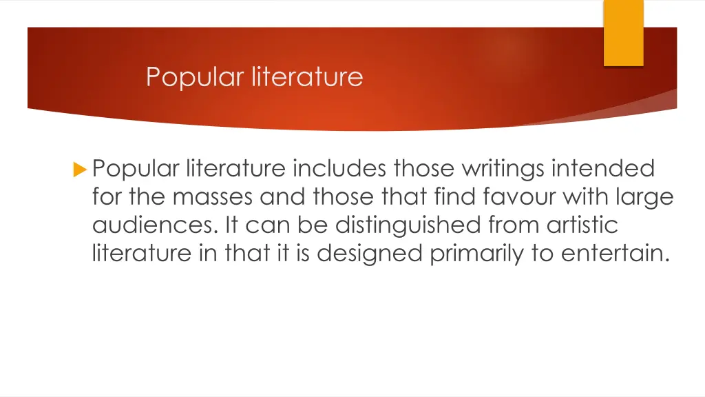 popular literature 1