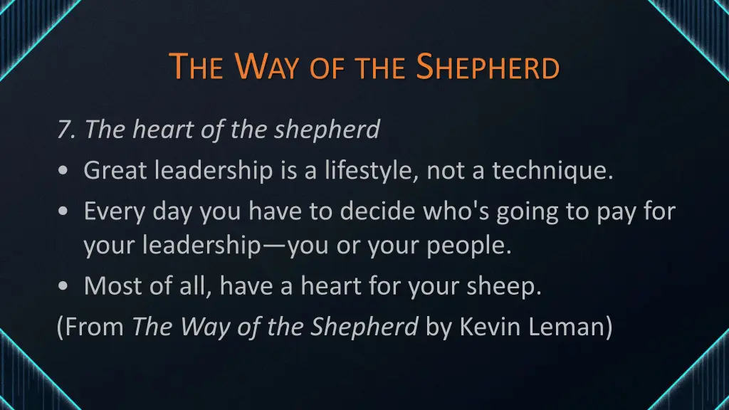 t he w ay of the s hepherd 7