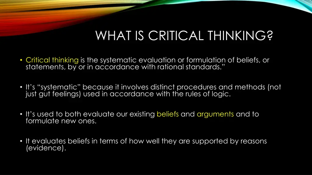 what is critical thinking