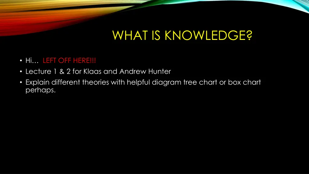 what is knowledge