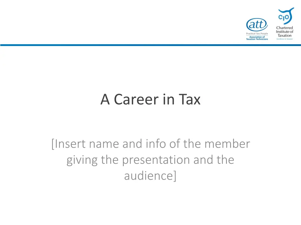 a career in tax