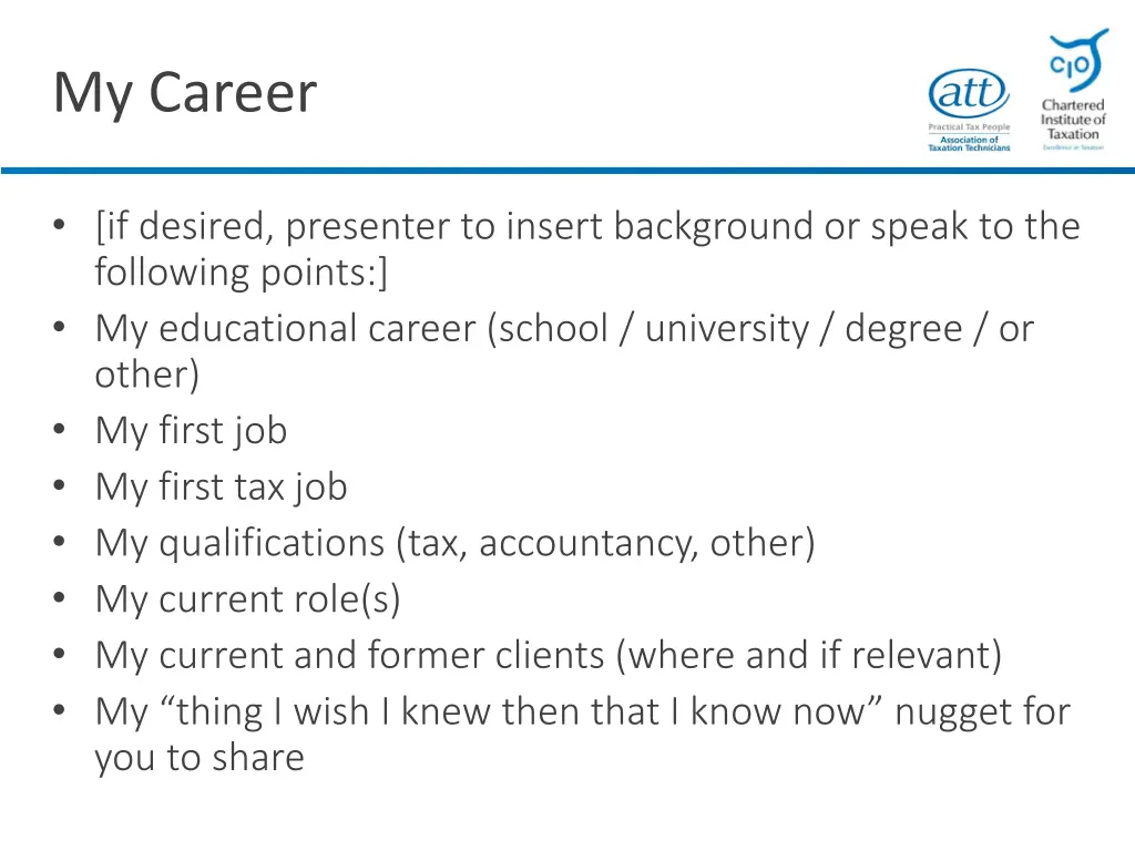 my career
