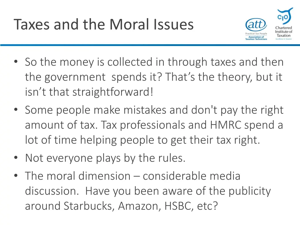 taxes and the moral issues