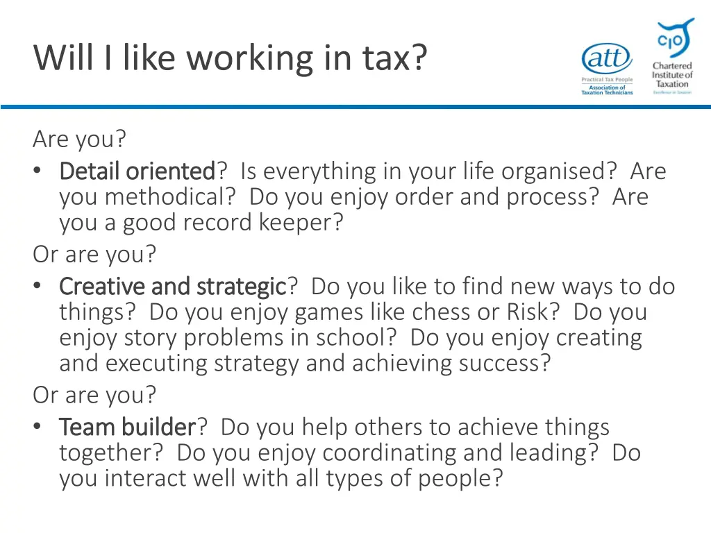 will i like working in tax
