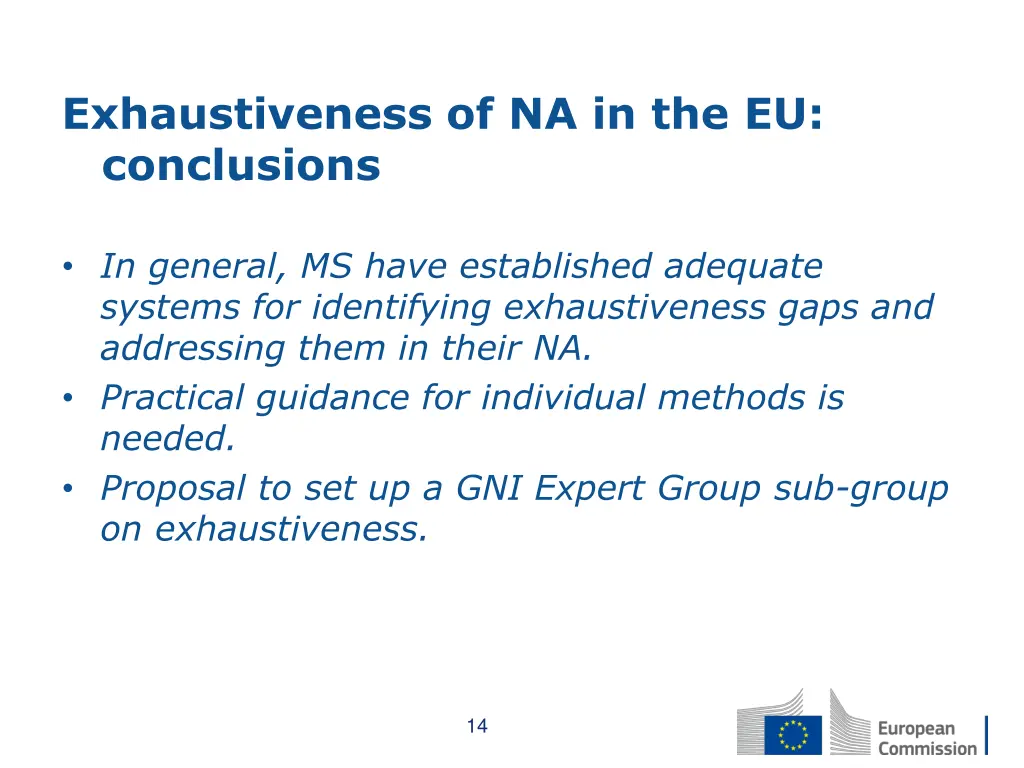 exhaustiveness of na in the eu conclusions