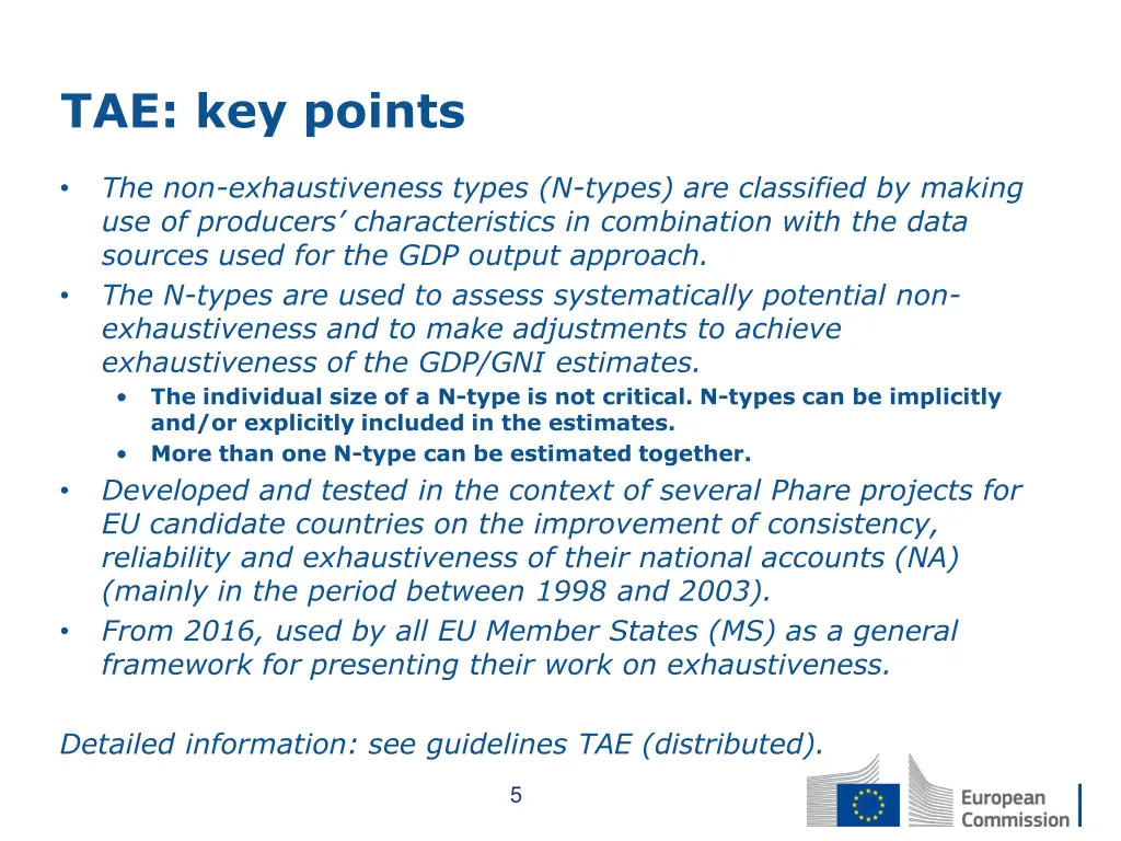 tae key points