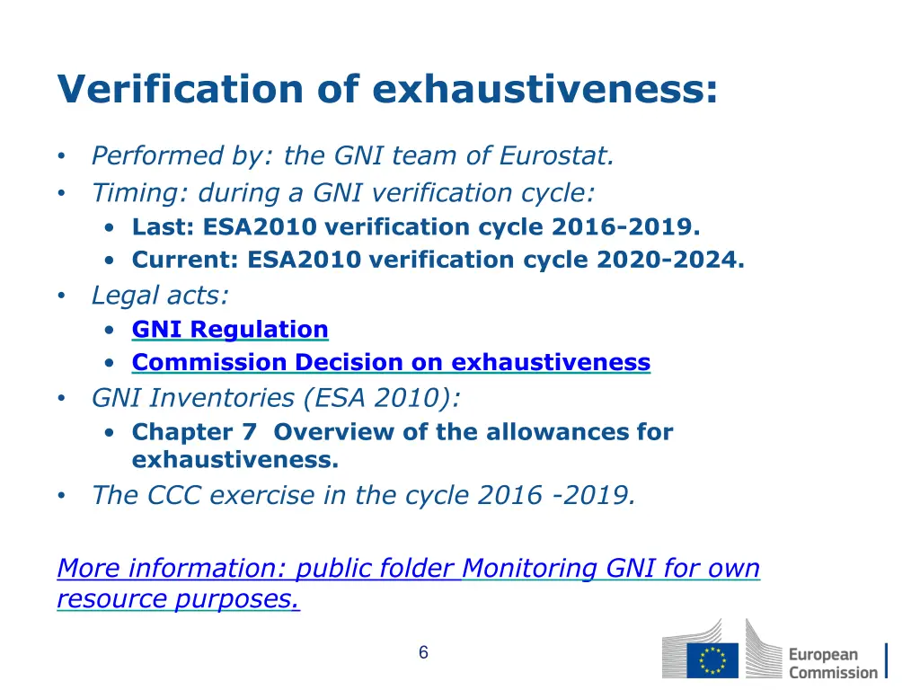 verification of exhaustiveness