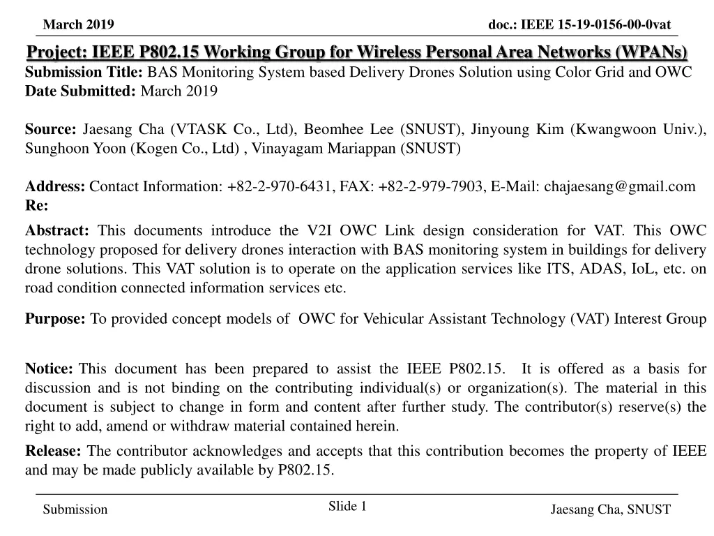 march 2019 project ieee p802 15 working group