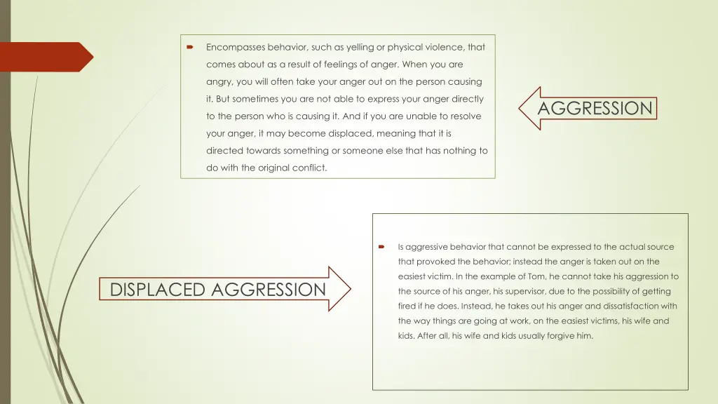 encompasses behavior such as yelling or physical