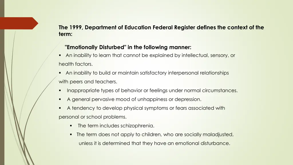 the 1999 department of education federal register