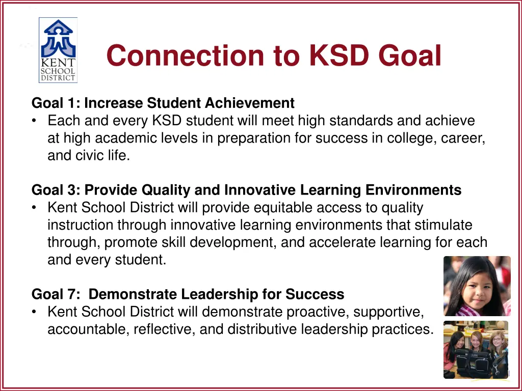 connection to ksd goal 1
