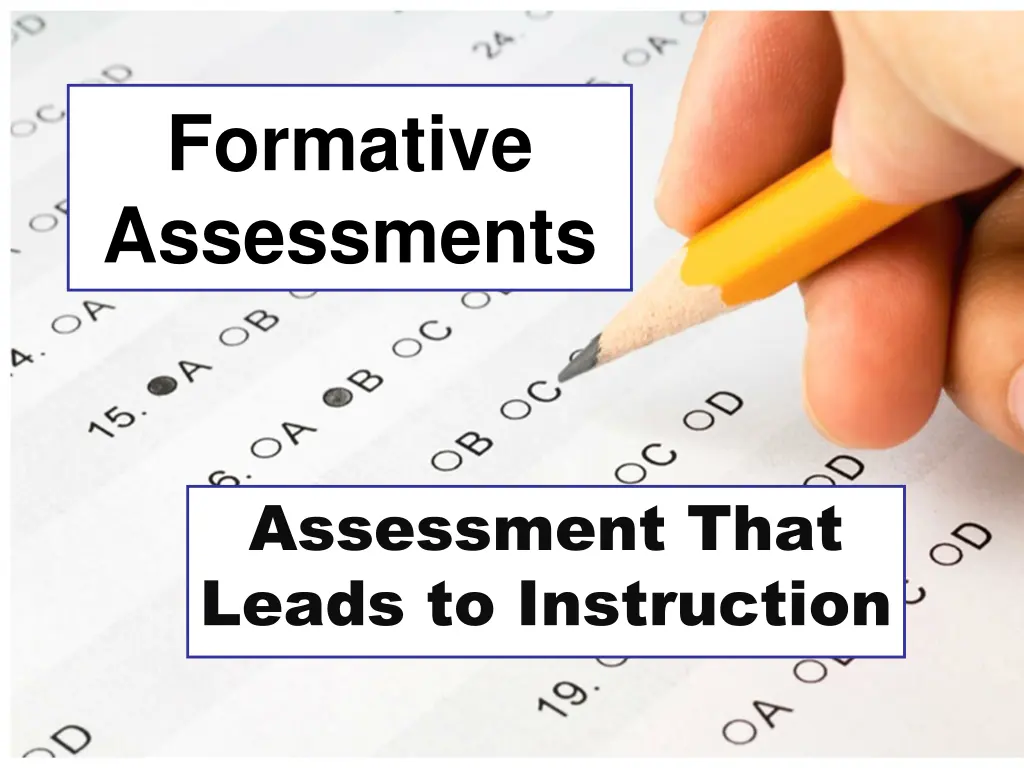 formative assessments