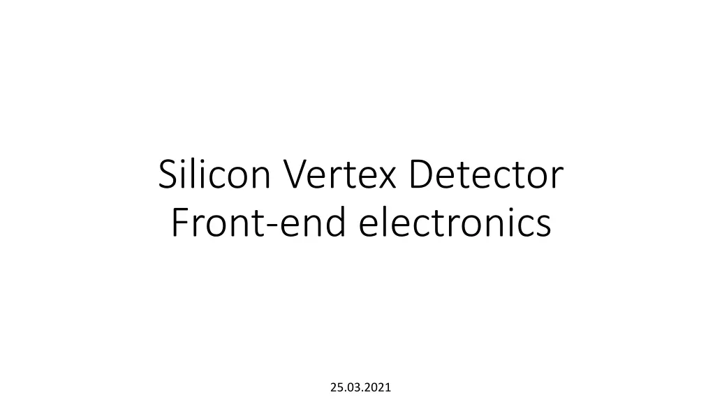 silicon vertex detector front end electronics
