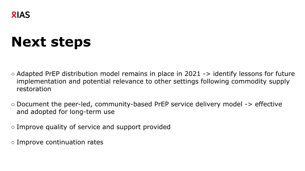 next steps