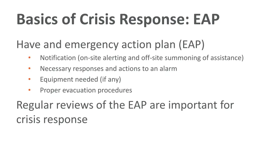 basics of crisis response eap