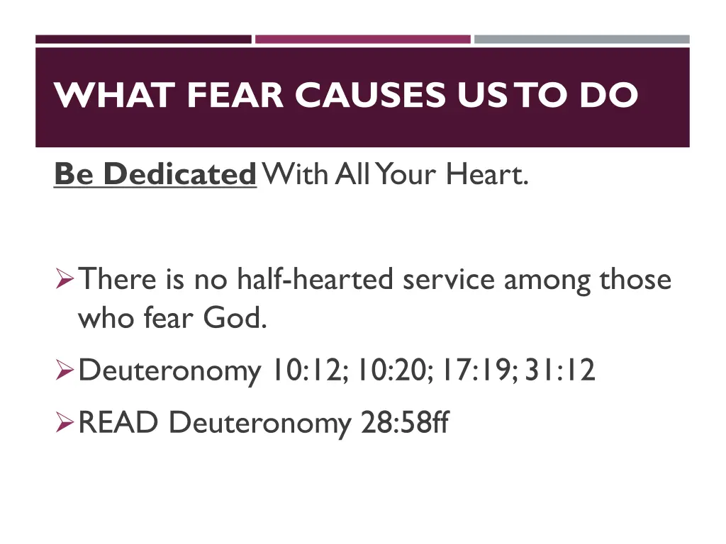 what fear causes us to do 1