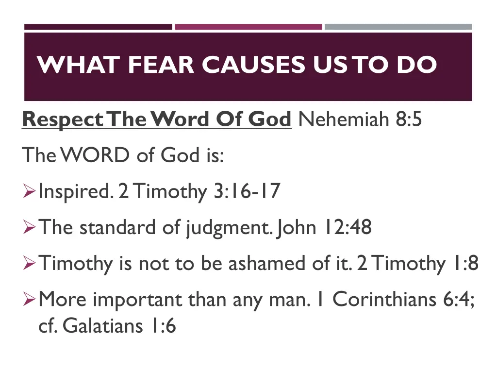 what fear causes us to do 5