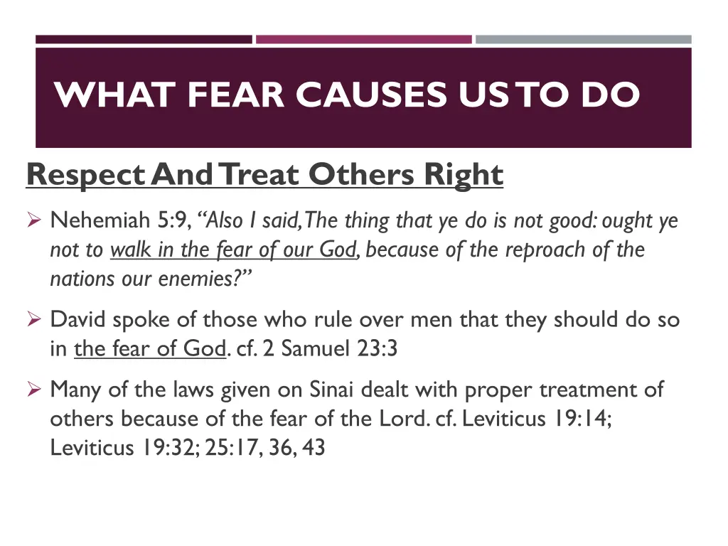 what fear causes us to do 6