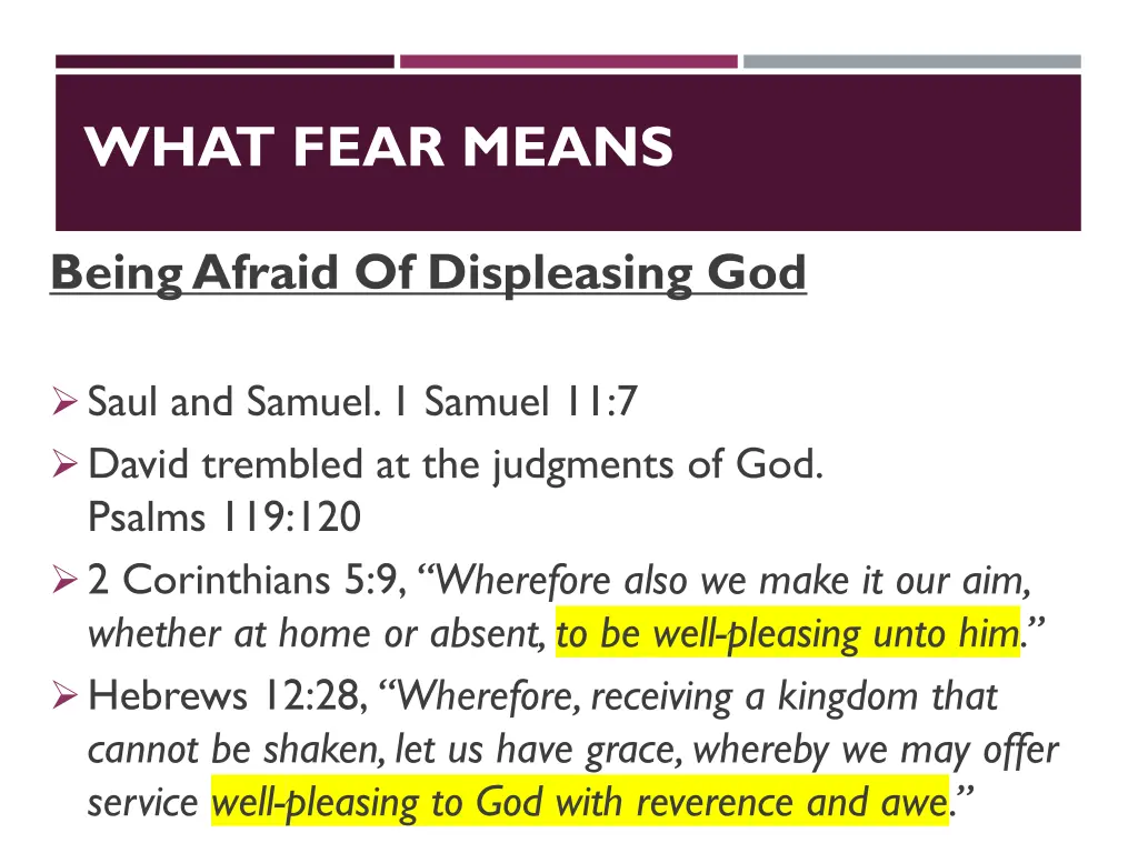 what fear means 1