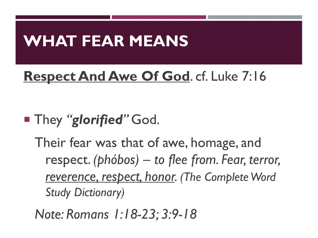 what fear means