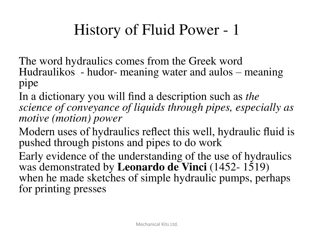 history of fluid power 1