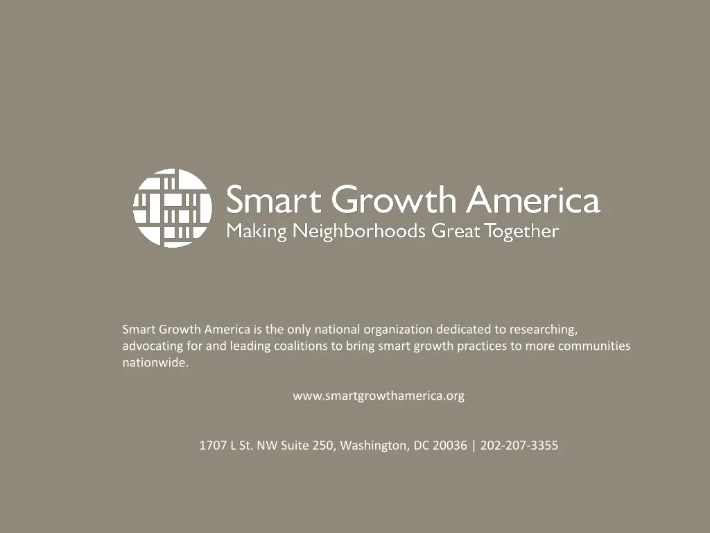 smart growth america is the only national