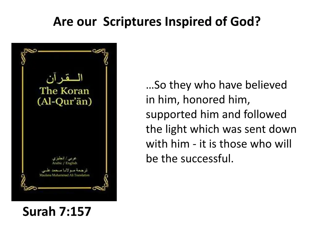 are our scriptures inspired of god 2