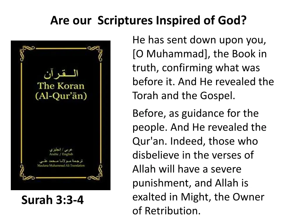 are our scriptures inspired of god