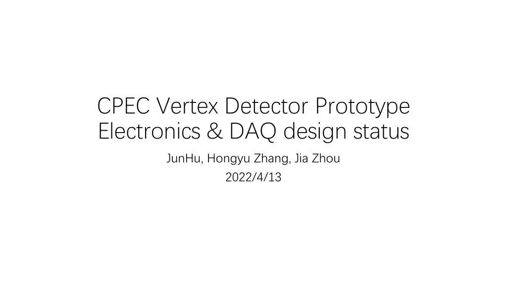 cpec vertex detector prototype electronics