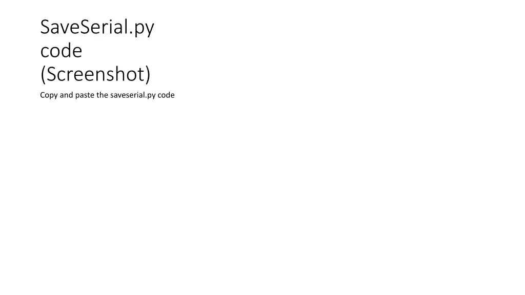 saveserial py code screenshot