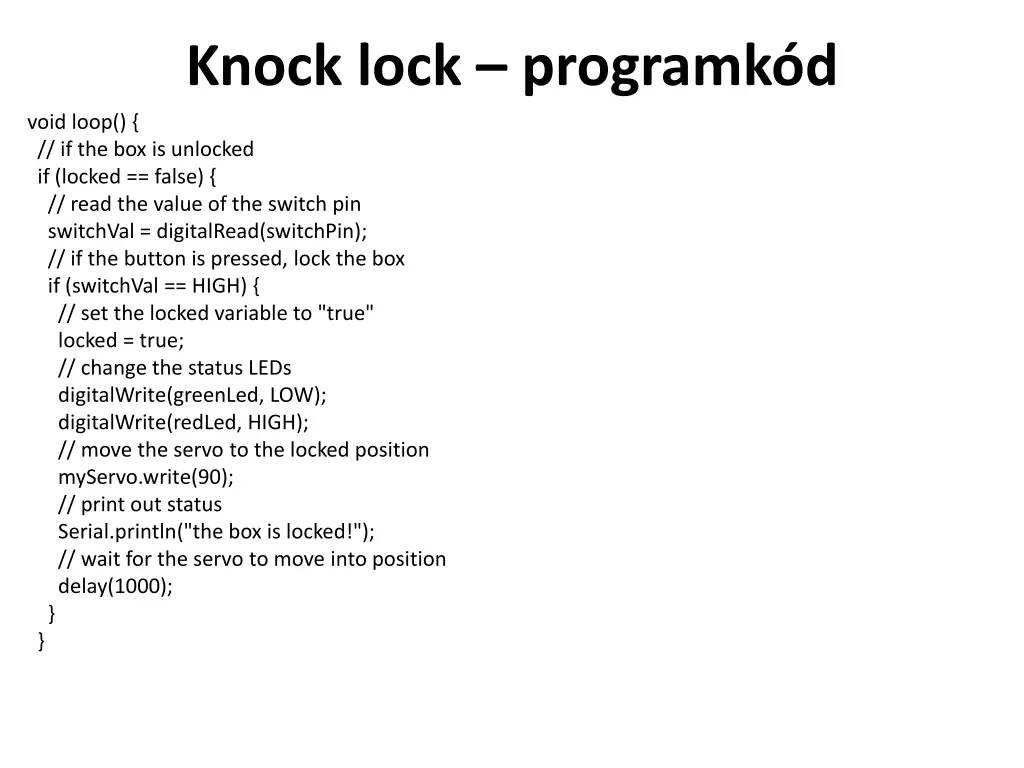 knock lock programk d 2