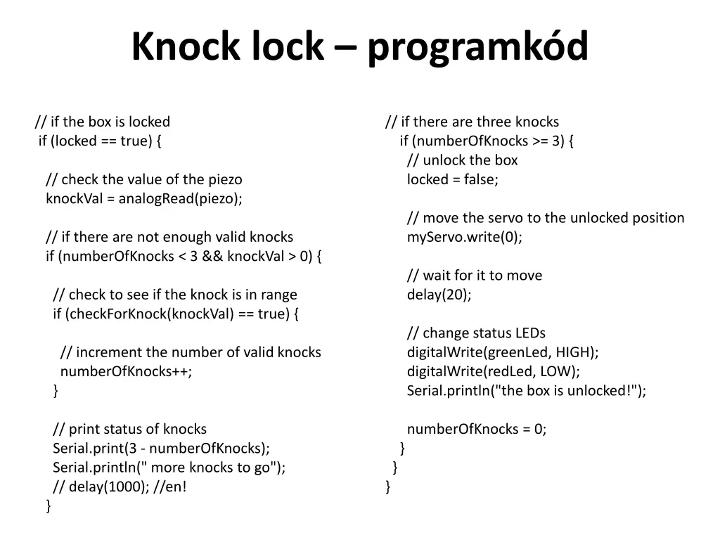 knock lock programk d 3
