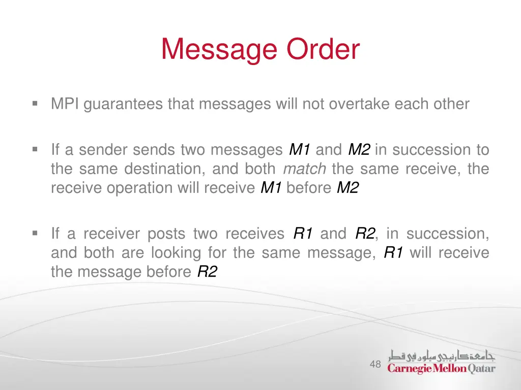 message order