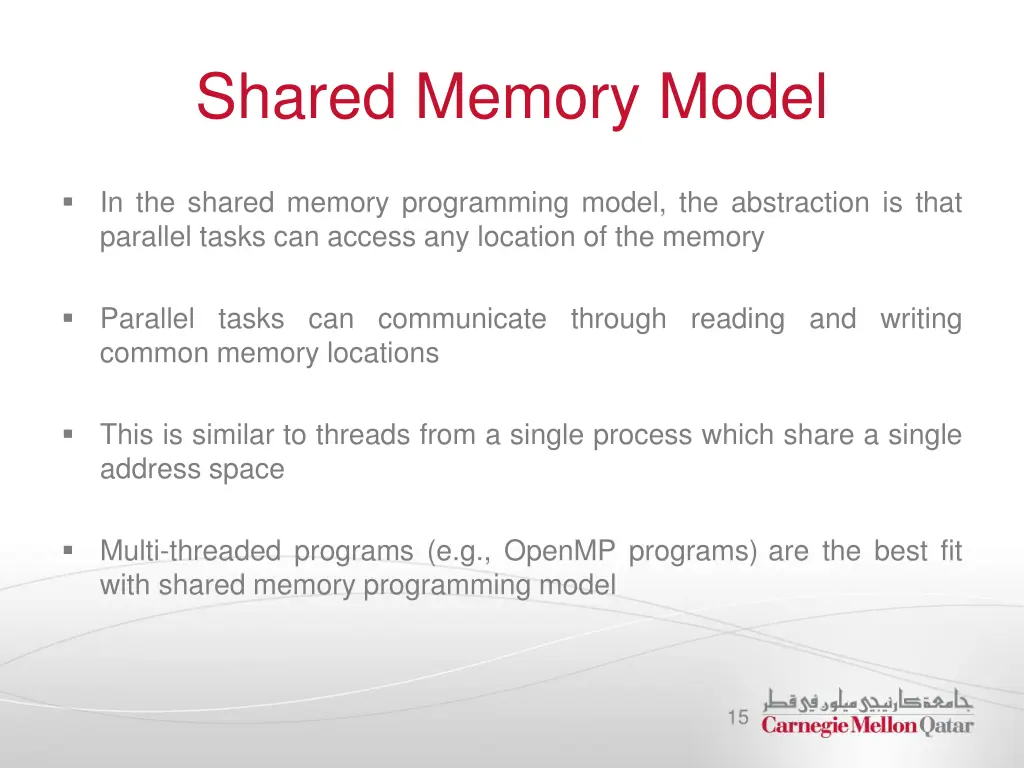 shared memory model