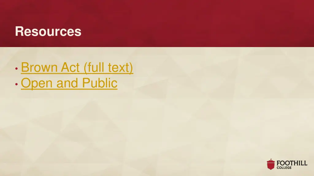 resources
