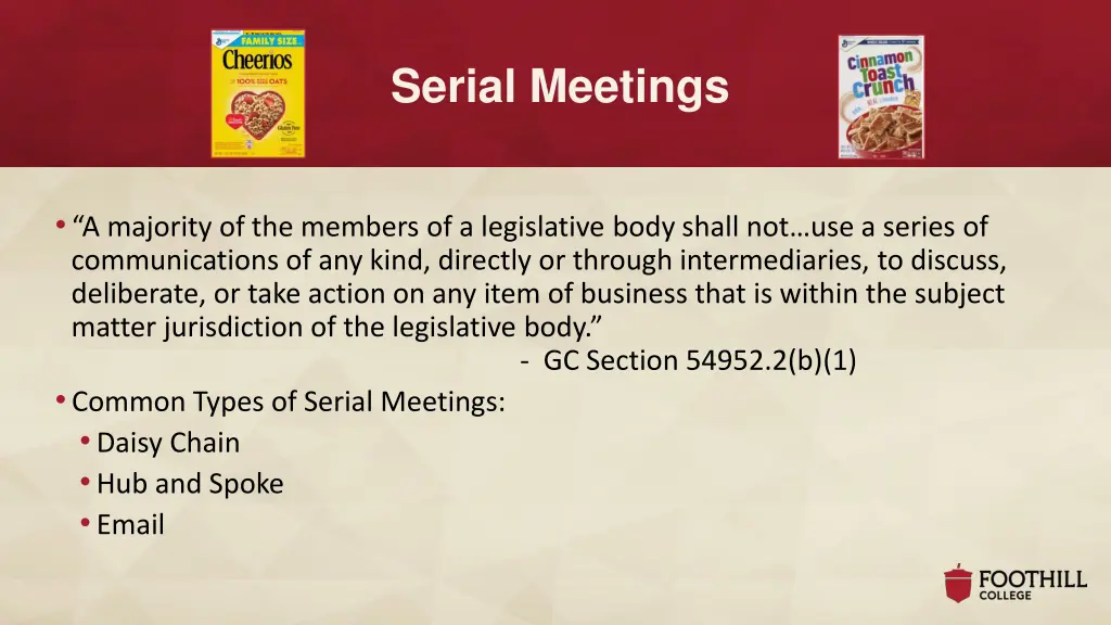 serial meetings