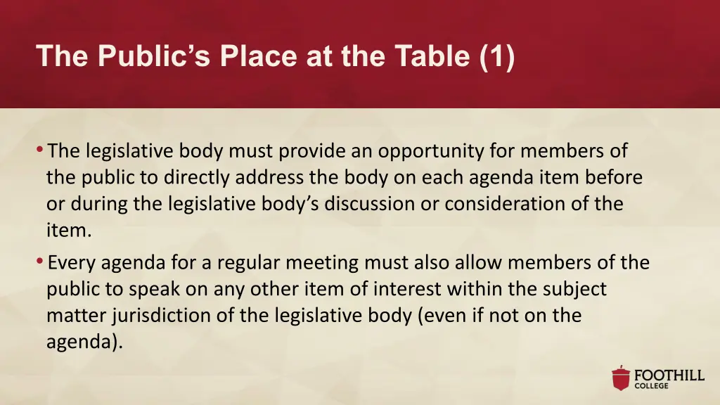 the public s place at the table 1