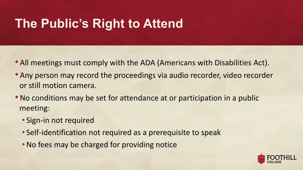 the public s right to attend