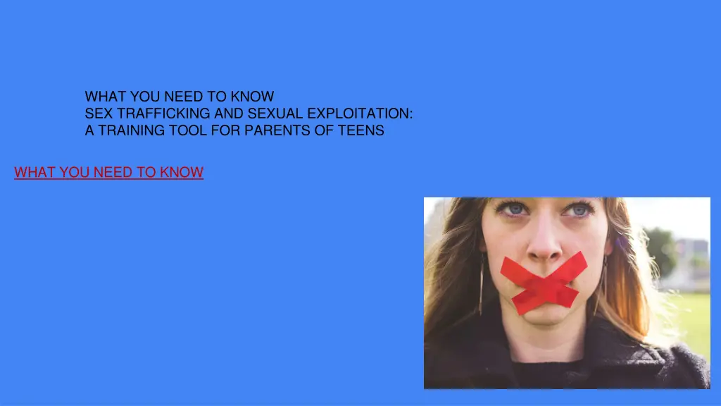 what you need to know sex trafficking and sexual