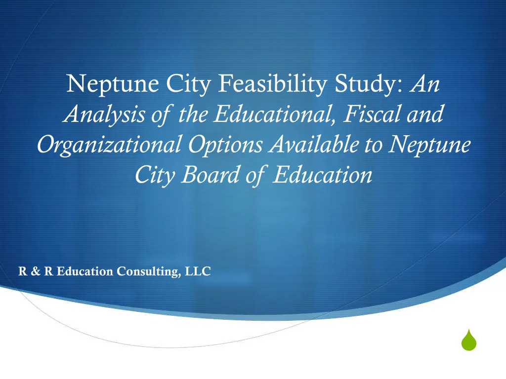 neptune city feasibility study an analysis