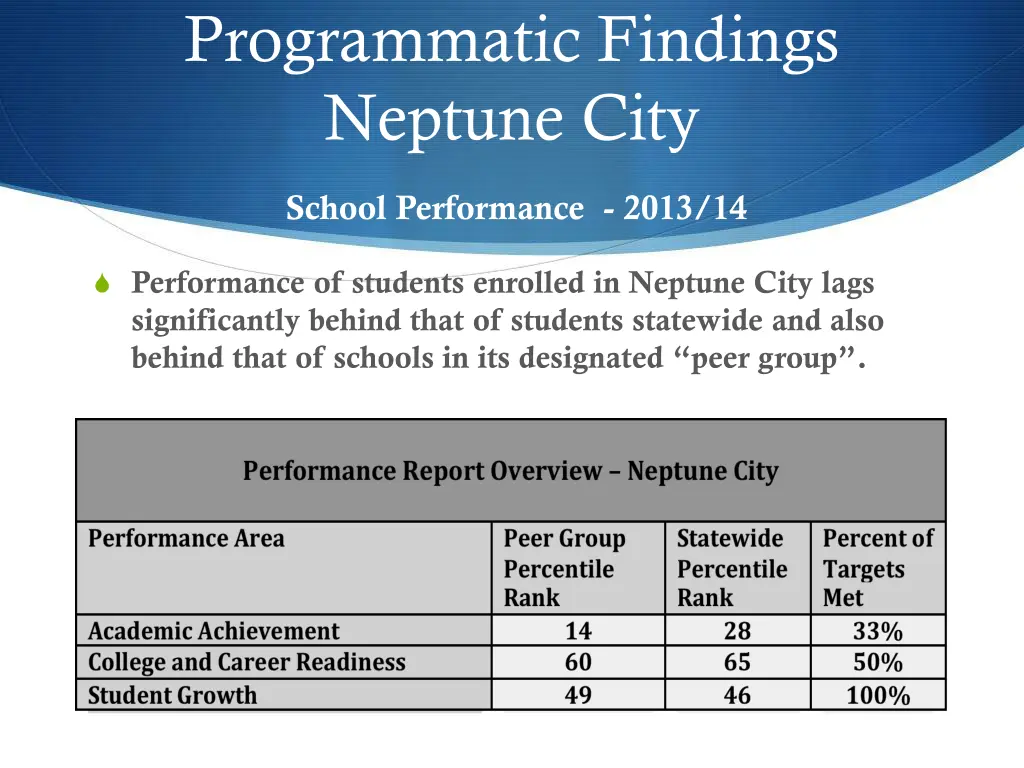 programmatic findings neptune city