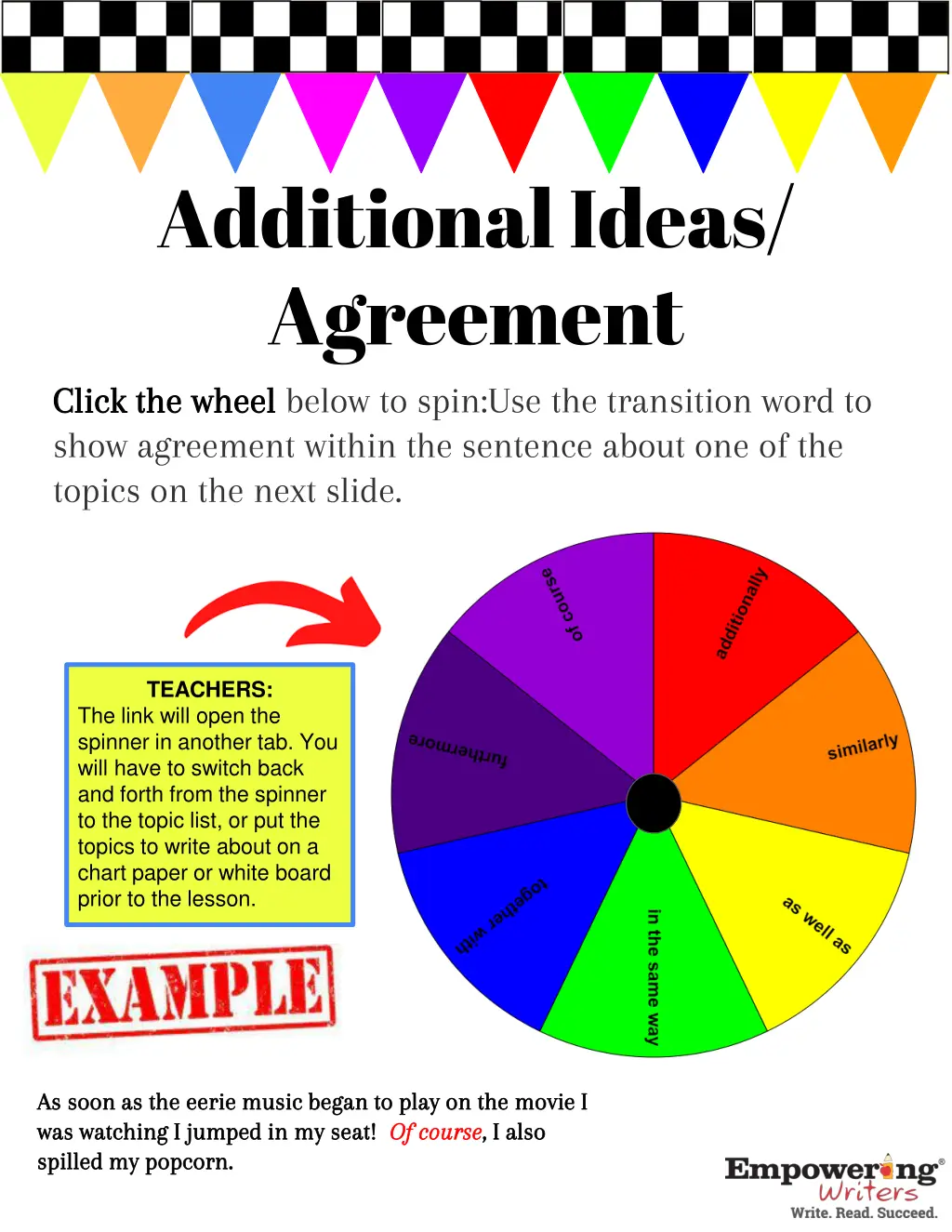 additional ideas agreement click the wheel click
