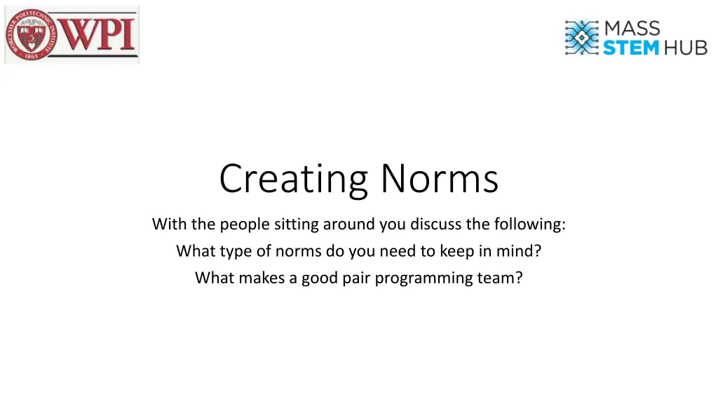 creating norms