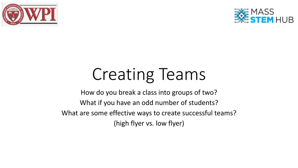 creating teams