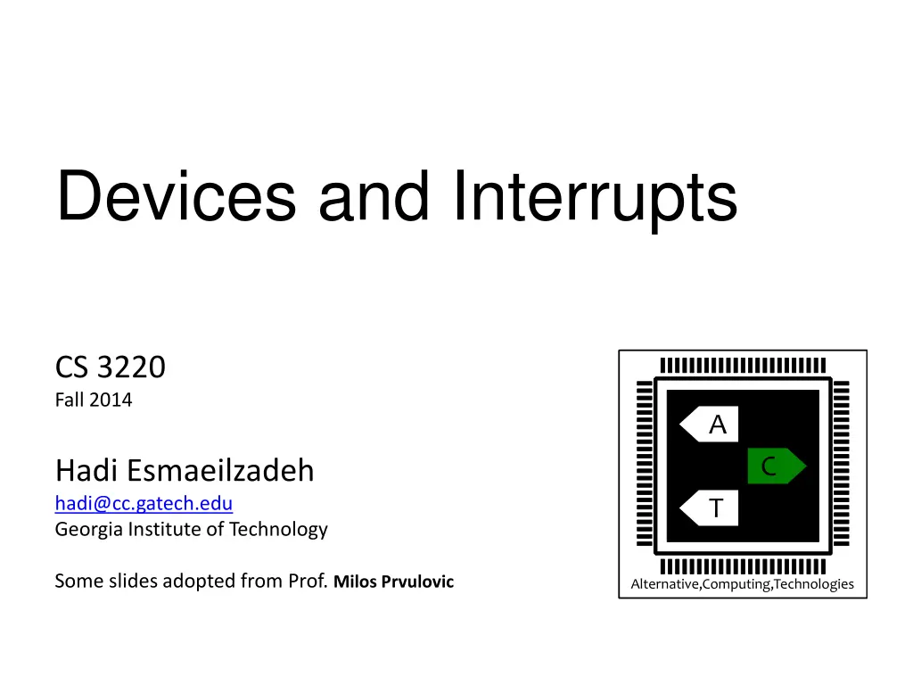 devices and interrupts