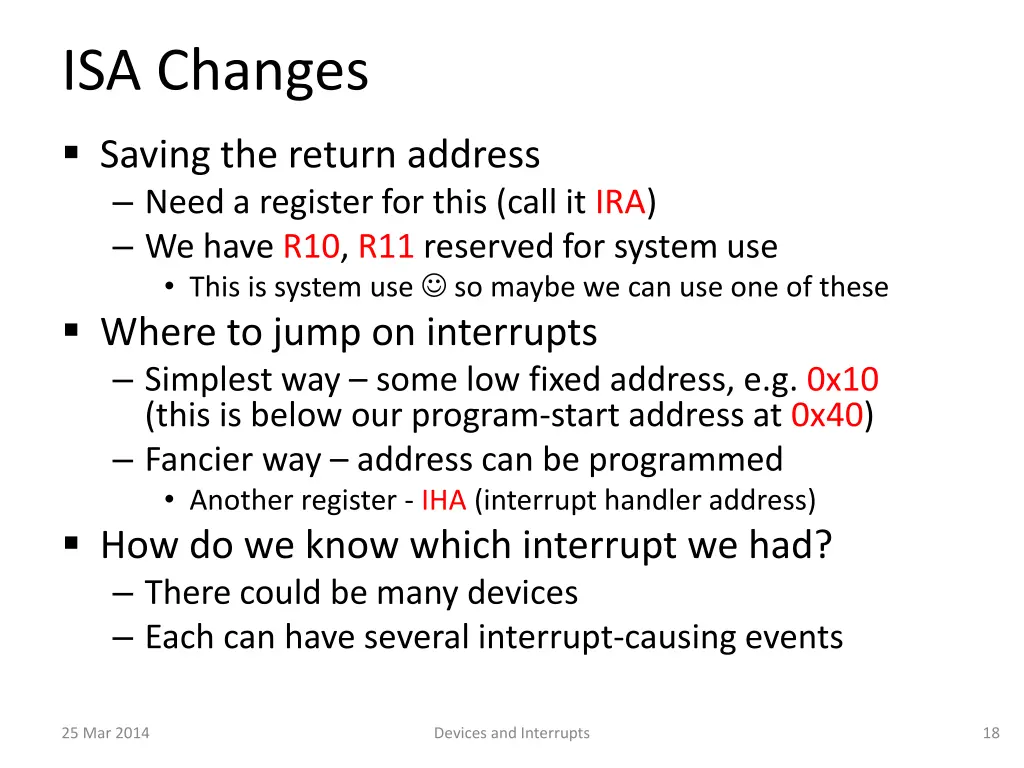 isa changes