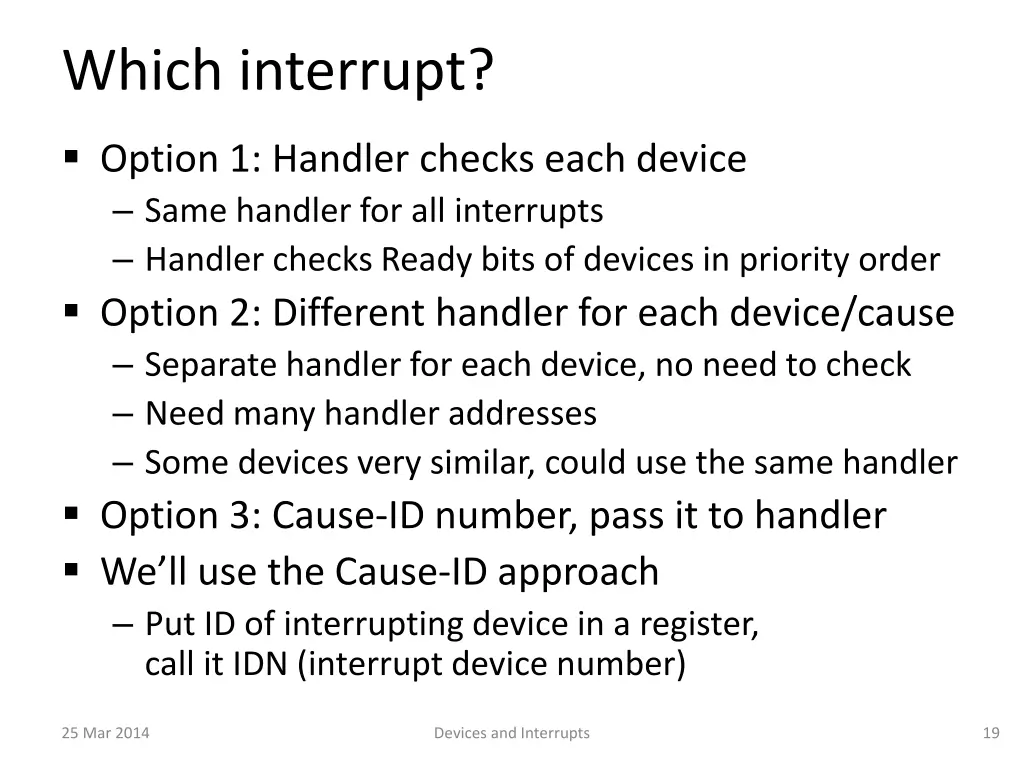 which interrupt