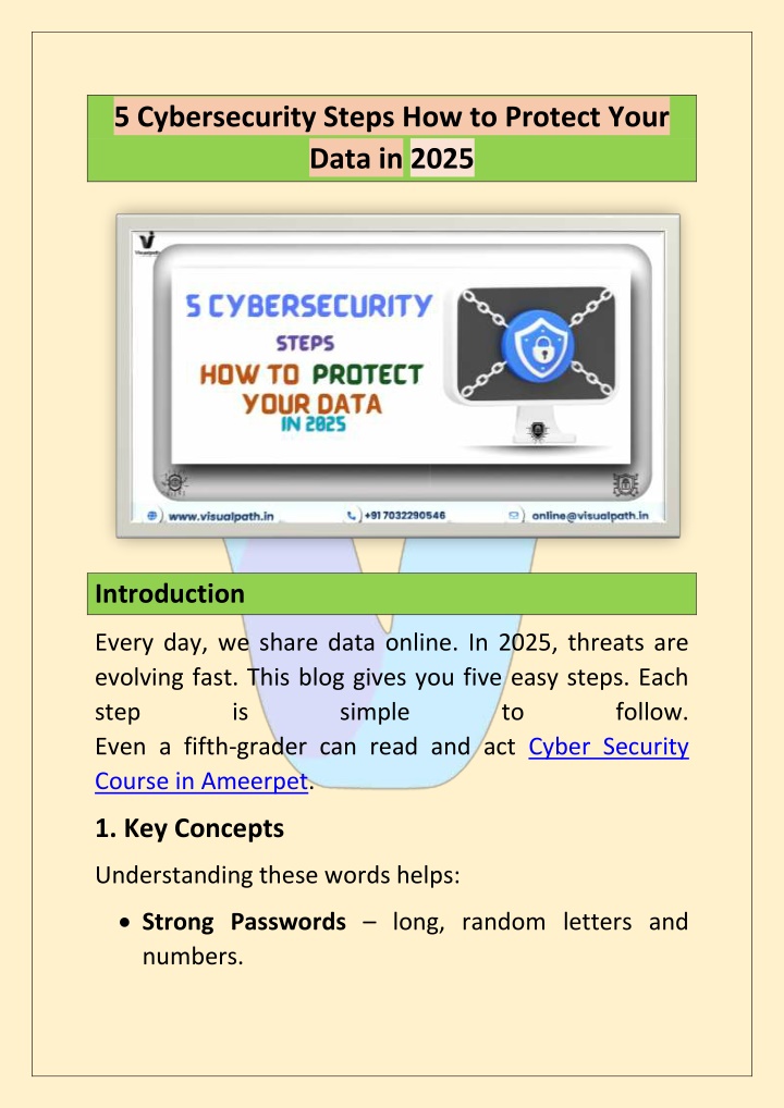 5 cybersecurity steps how to protect your data